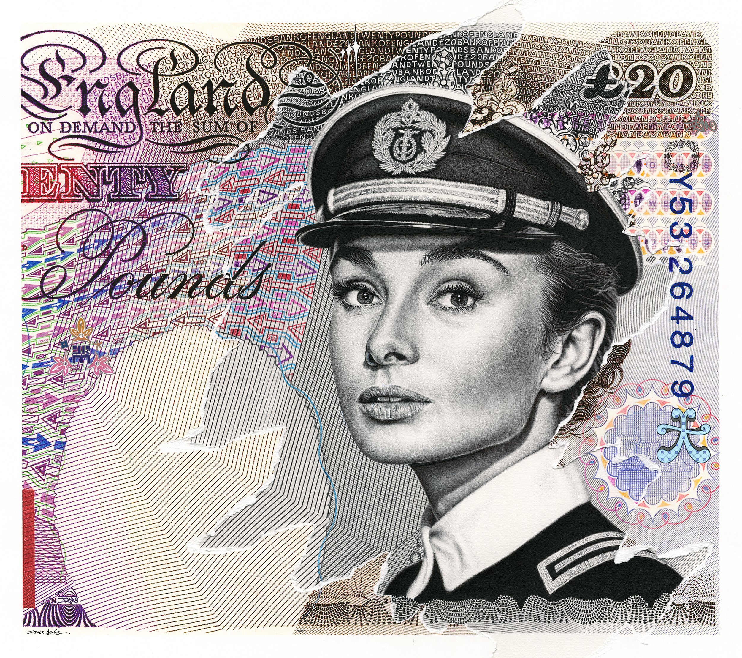 AUDREY ON £20 (SOLD) – Artisan Collective Ltd