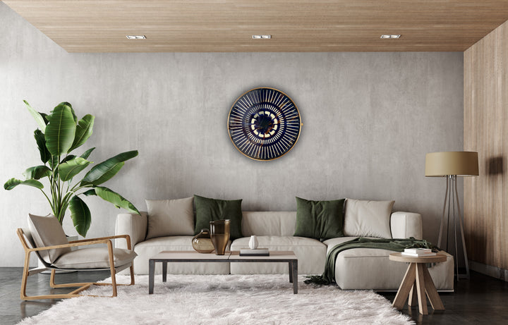 “Tempus Emperor” by Ben Rousseau – a limited-edition illuminated wall timepiece crafted from black and gold marbled glass with brass-tinted aluminium and LEDs. A regal fusion of design, light, and luxury craftsmanship.

