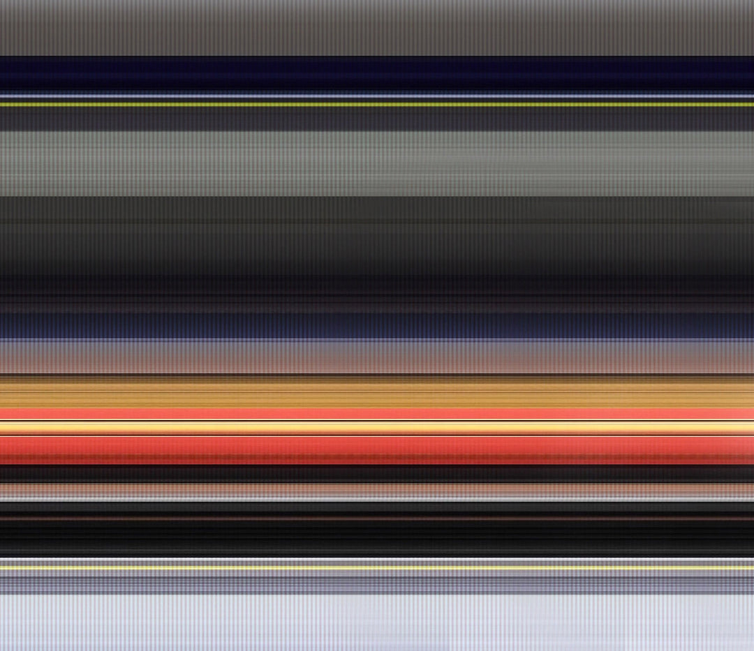 A high-speed reconstructed video print capturing the movement of London Underground trains at Gloucester Road Station. Strips of colour blur horizontally, representing the pulse of the city as it emerges from the COVID-19 pandemic—blending abstraction, motion, and structure into a visual rhythm of urban life.