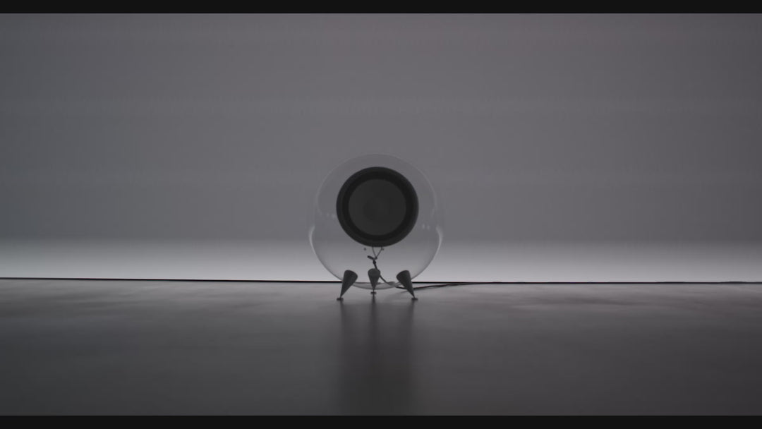 Jetstream Loudspeaker System by Ferguson Hill Studios — a hand-built British hi-fi masterpiece combining sculptural acrylic horn speakers, spherical bass units, and a precision amplifier. Transparent, powerful, and acoustically pure in both form and performance.