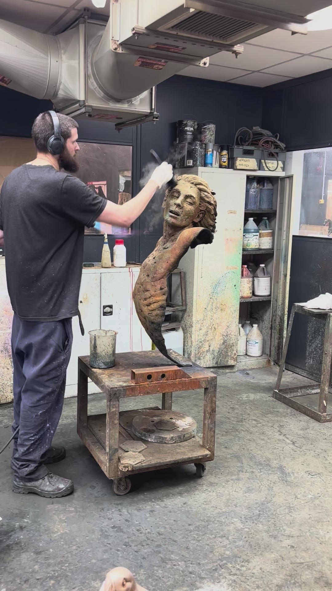 Video of Nicola Goddens Bliss Icarus bronze sculpture being created