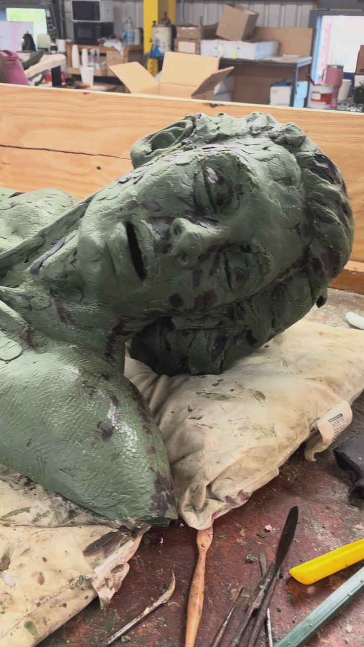 Video of Nicola Goddens Bliss Icarus bronze sculpture being created